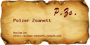 Polzer Zsanett névjegykártya